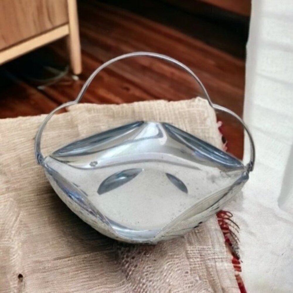 Vintage Farberware Brooklyn Basket Tray Decor With Handle